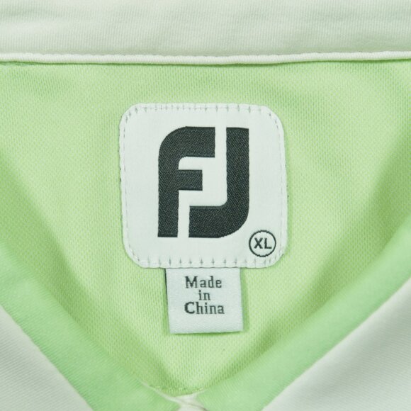 FootJoy High Hampton Resort Golf Polo Shirt Womens XL Green Pique Stretch New - Picture 9 of 10